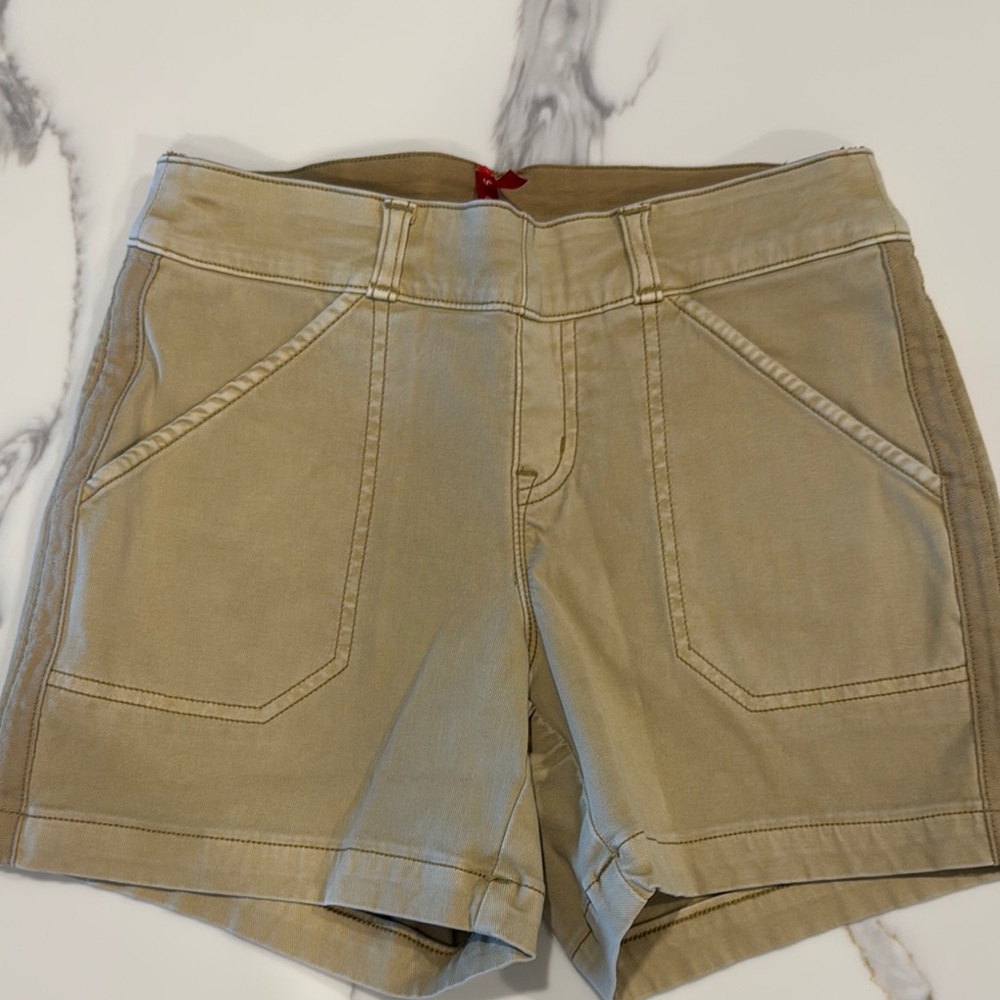 SPANX Tan Twill Shorts